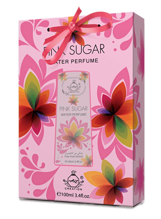 A to Z Creation Pink Sugar Water Perfume 100ml (unisex)Perfumes & FragrancesPink Sugar by A to Z Creation is a Floral Fruity Gourmand fragrance for women. Top notes are Raspberry, Orange, Fig Leaf and Bergamot; middle notes are Cotton Candy, Licorice, Red